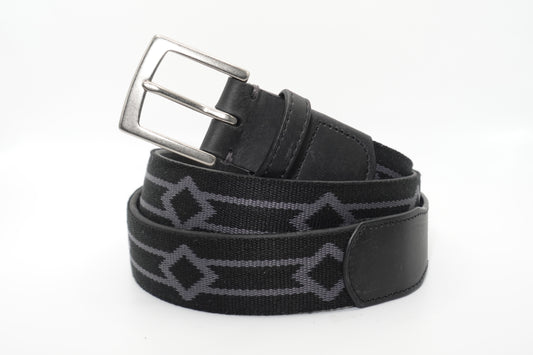 Montecito Woven Belt - Black/Charcoal