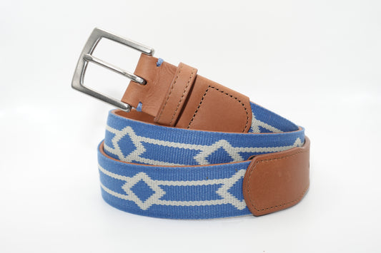 Montecito Woven Belt - Admiral Blue/Stone