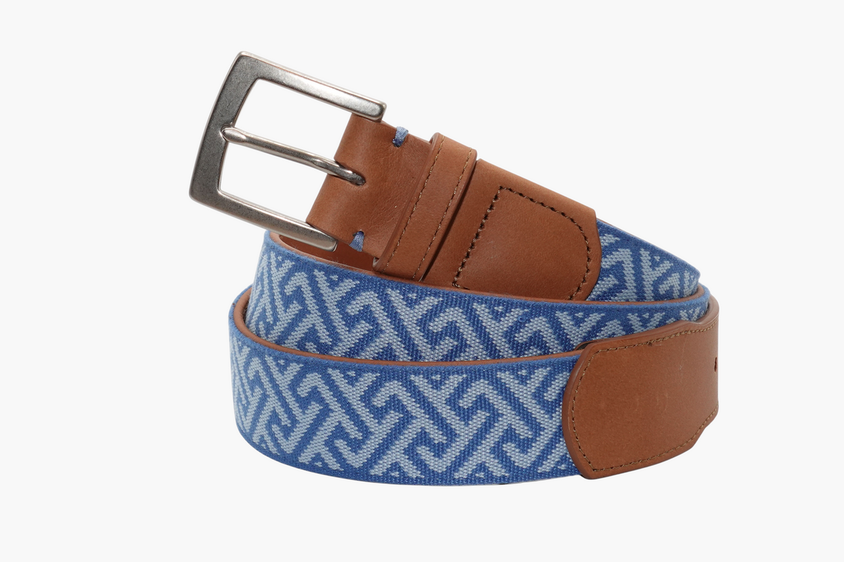 Charleston Woven Belt - Sky Blue/Admiral Blue display picture 3