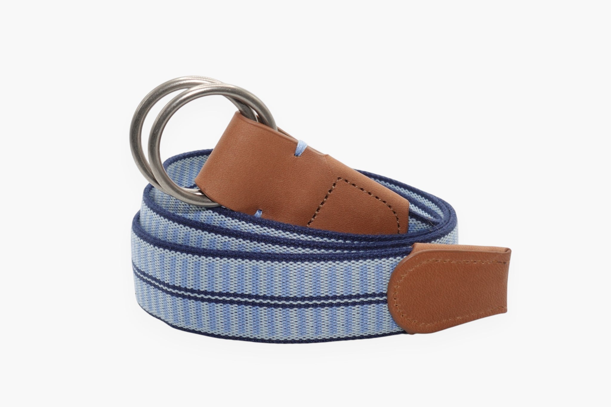 Newport O-Ring Woven Belt - Sky Blue/Admiral Blue/Navy
