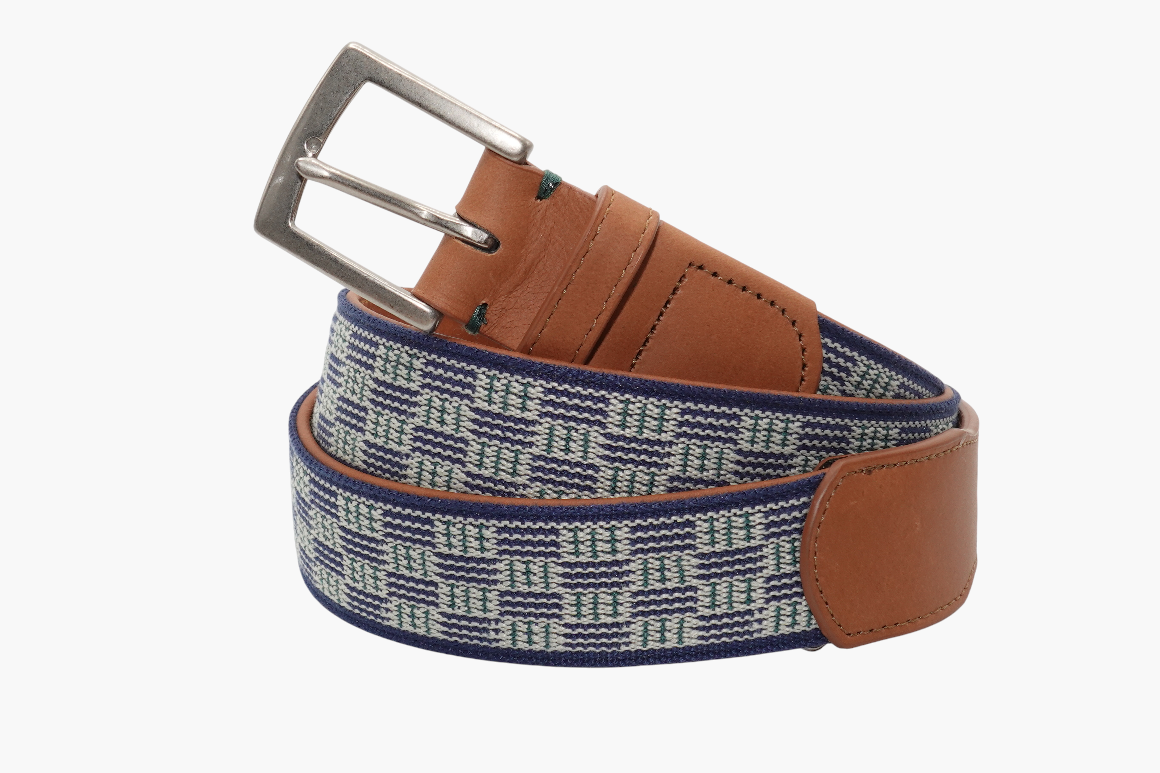 Jackson Hole Woven Belt - Stone/Hunt Green/Navy