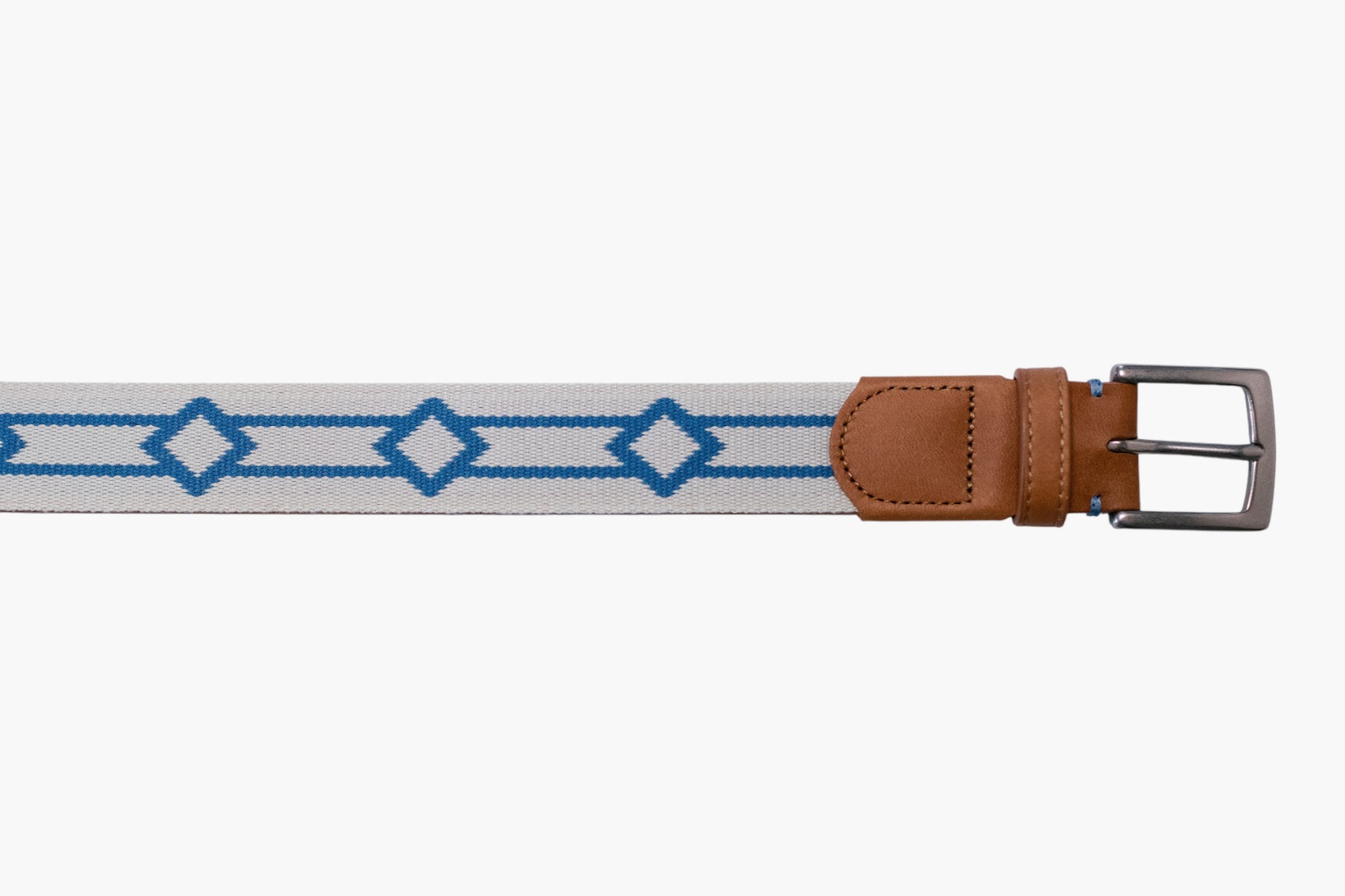 Montecito Woven Belt - Stone/Admiral Blue