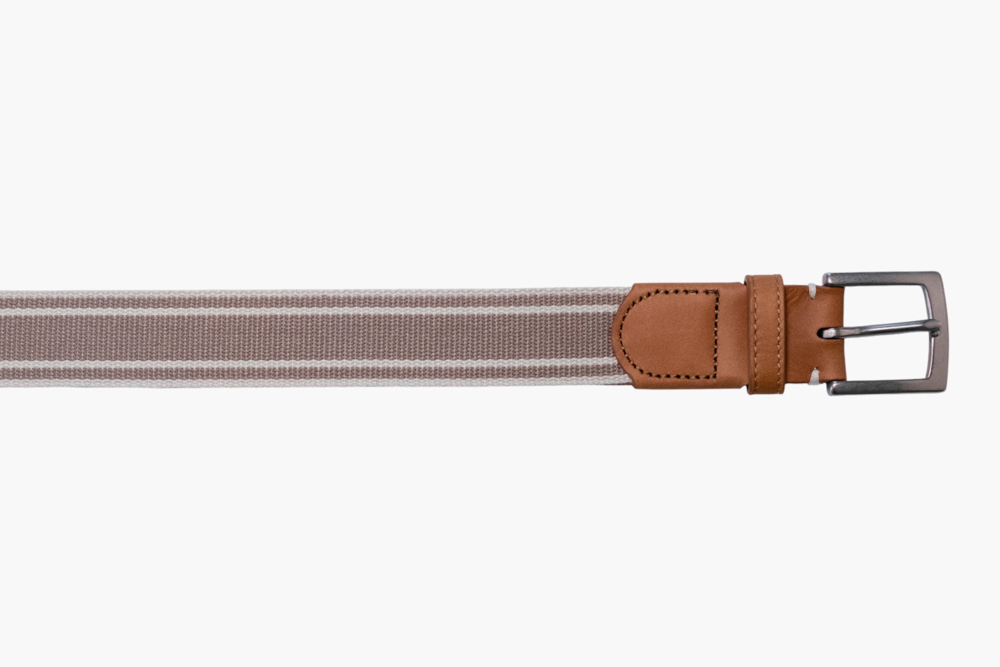 Kennebunkport Woven Belt - Stone/British Khaki