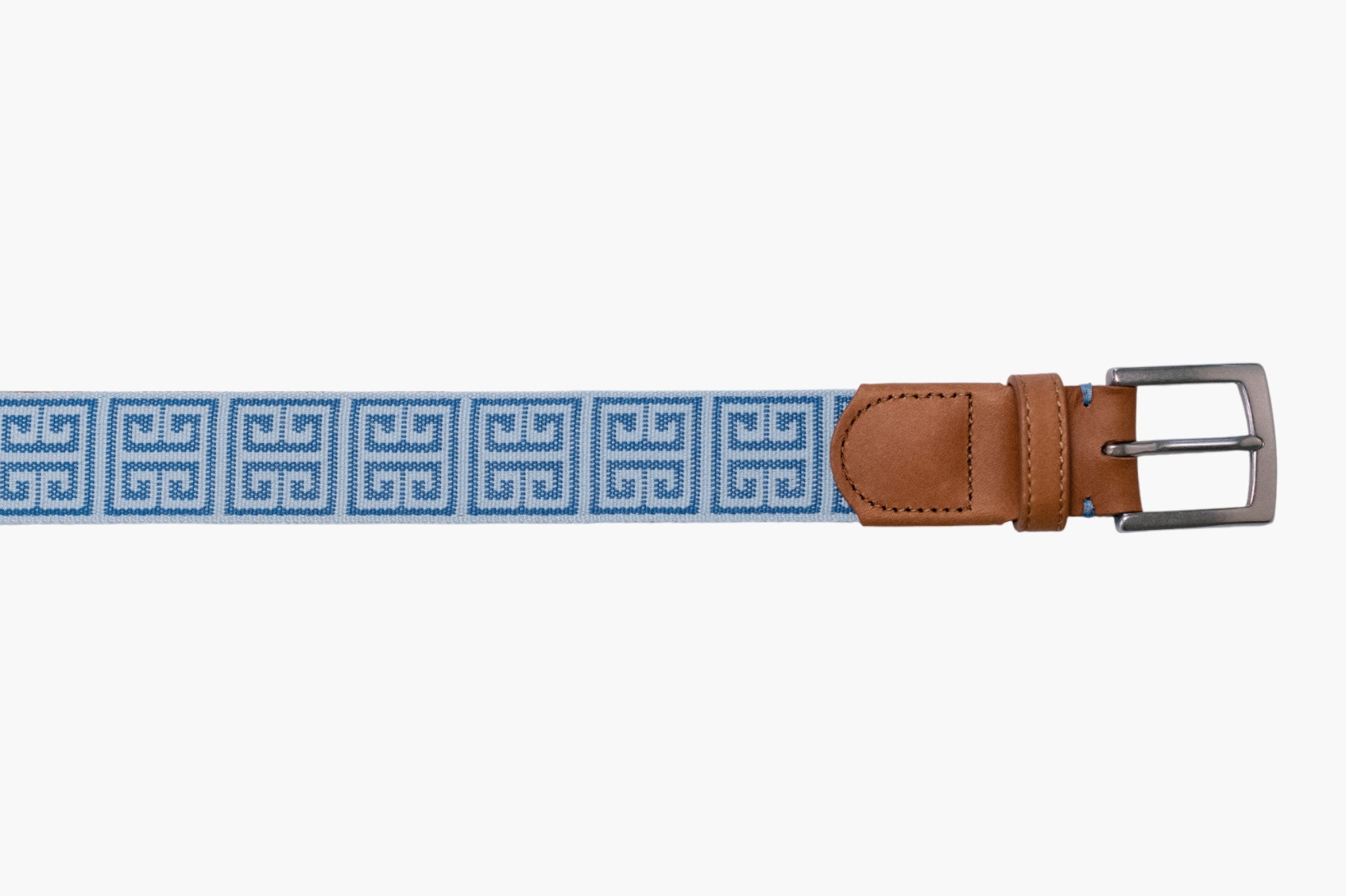 Palm Beach Woven Belt - Sky Blue/Admiral Blue