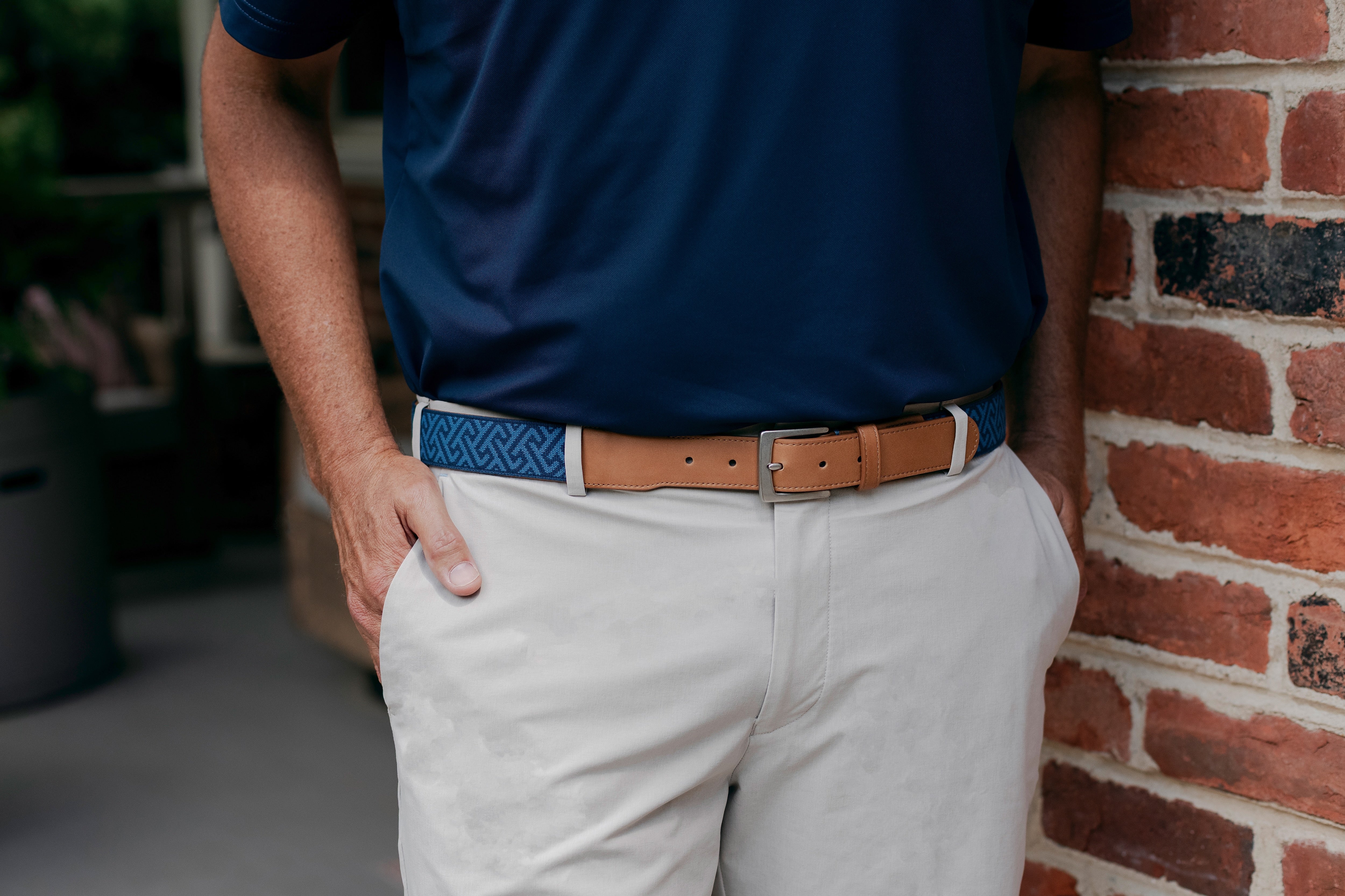 Charleston Woven Belt - Navy/Admiral Blue