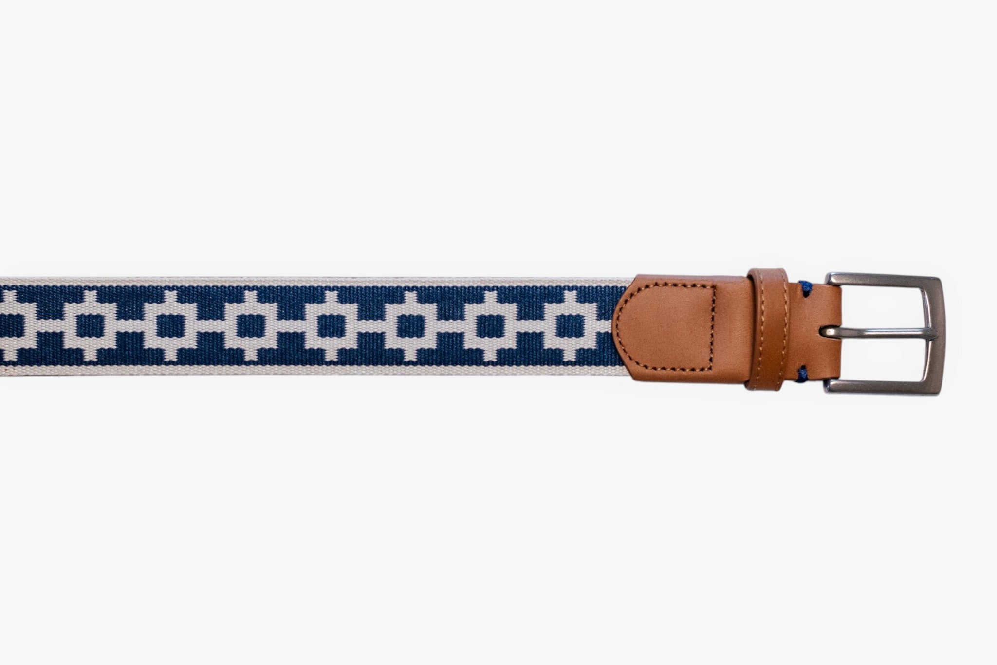 Chatham Woven Belt - Navy/Stone