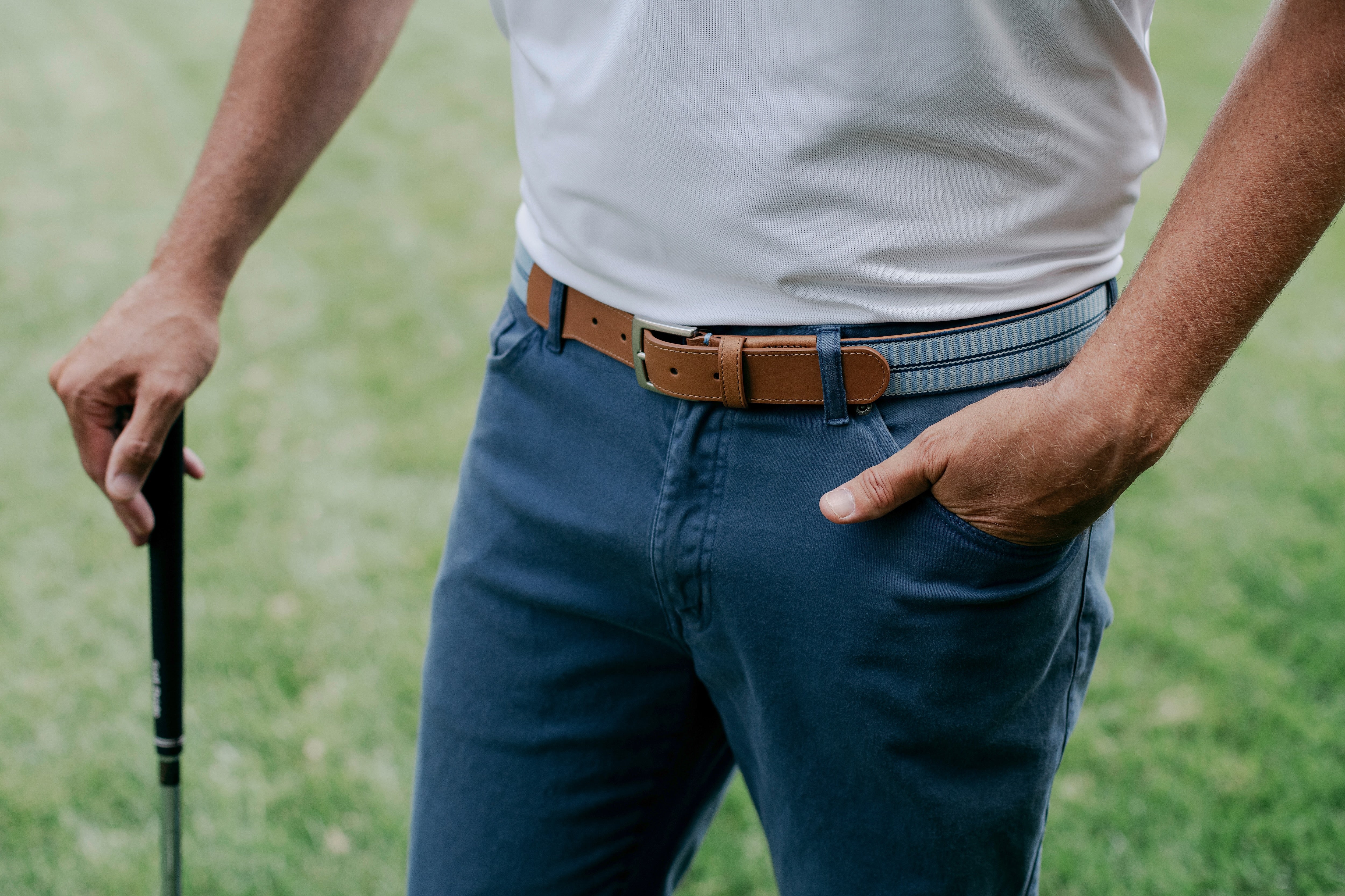 Newport Woven Belt - Sky Blue/Arctic Blue/Navy