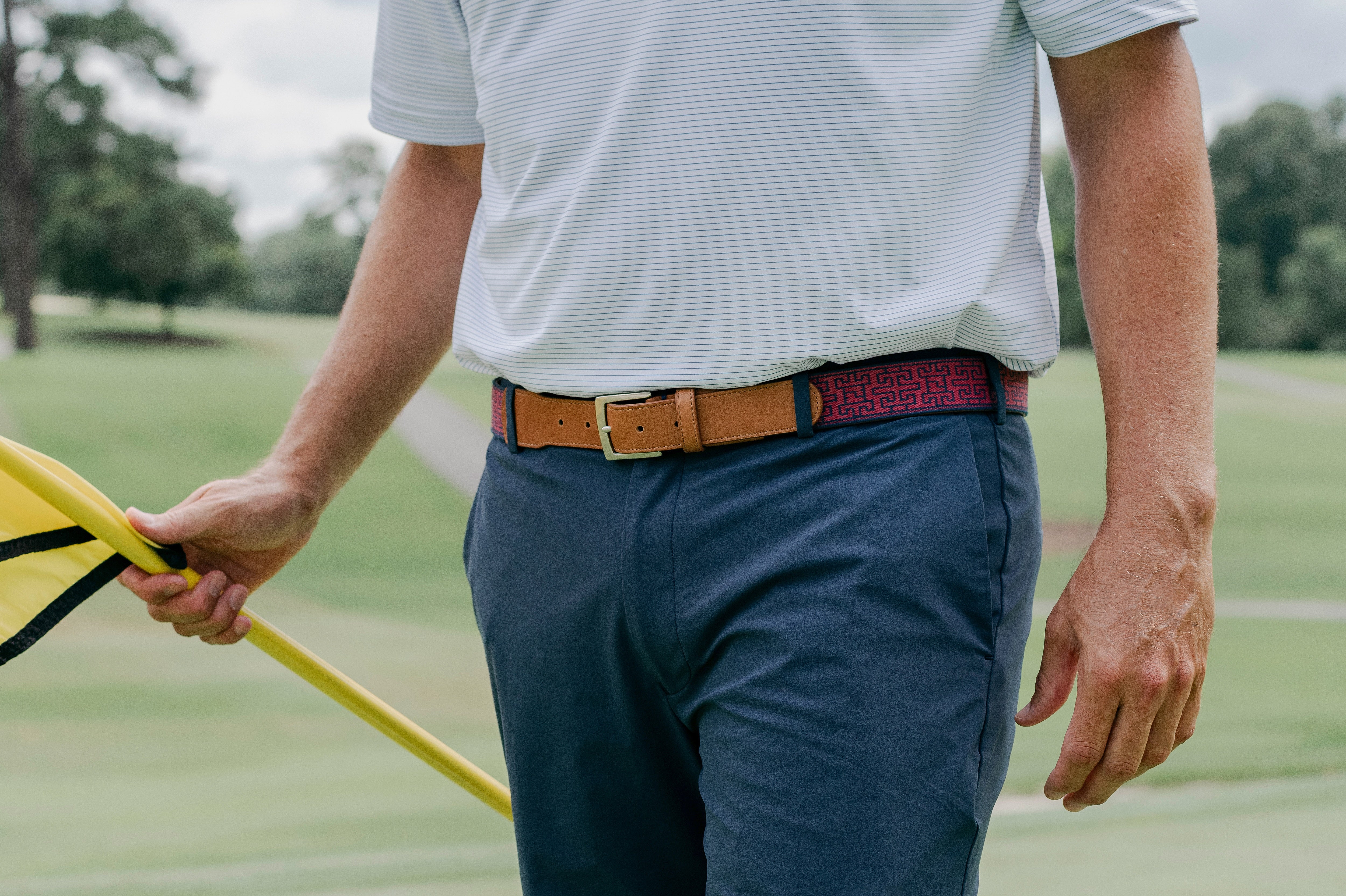 Telluride Woven Belt - Harbor Red/Navy