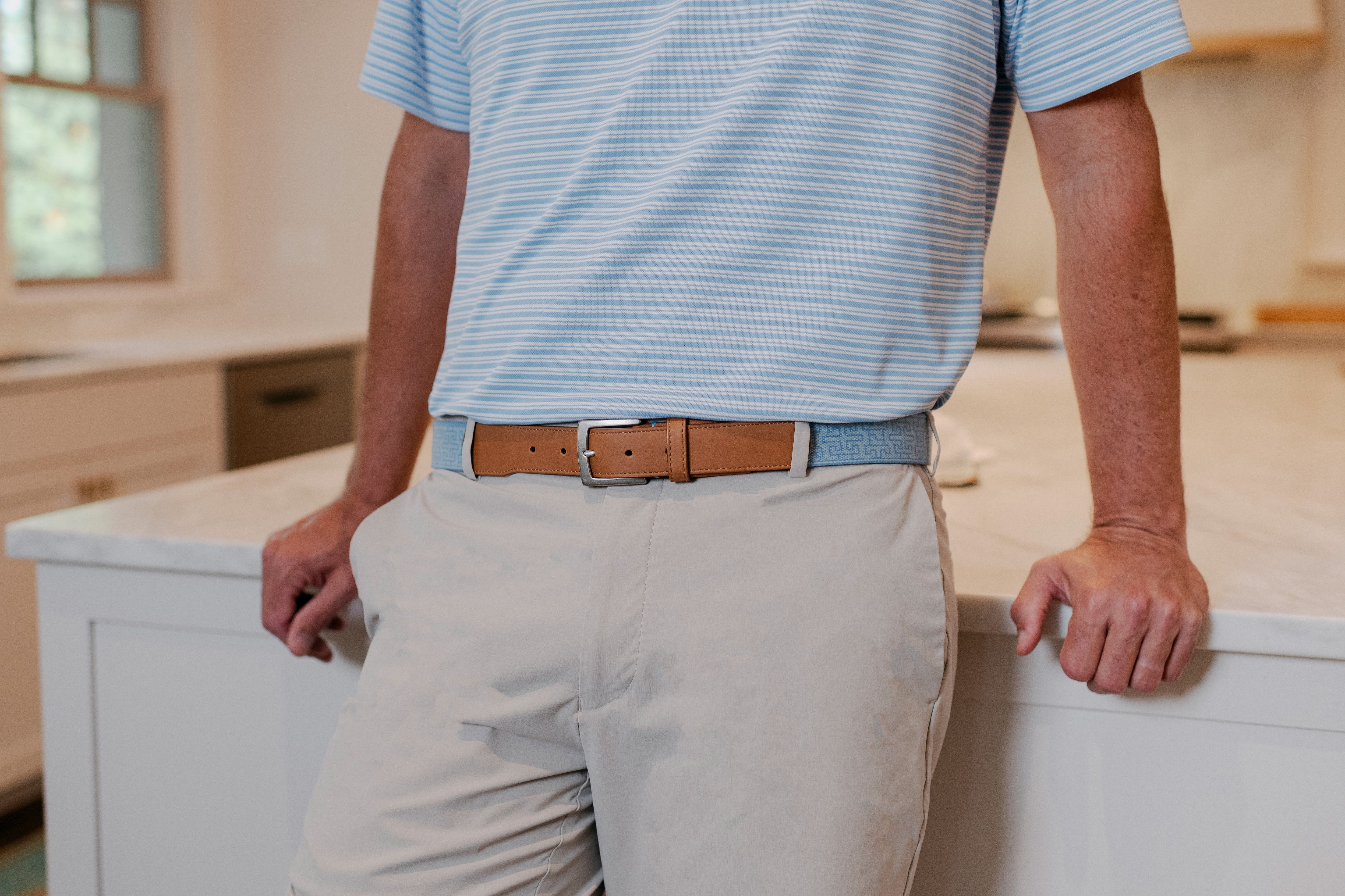 Telluride Woven Belt - Sky Blue/Arctic Blue