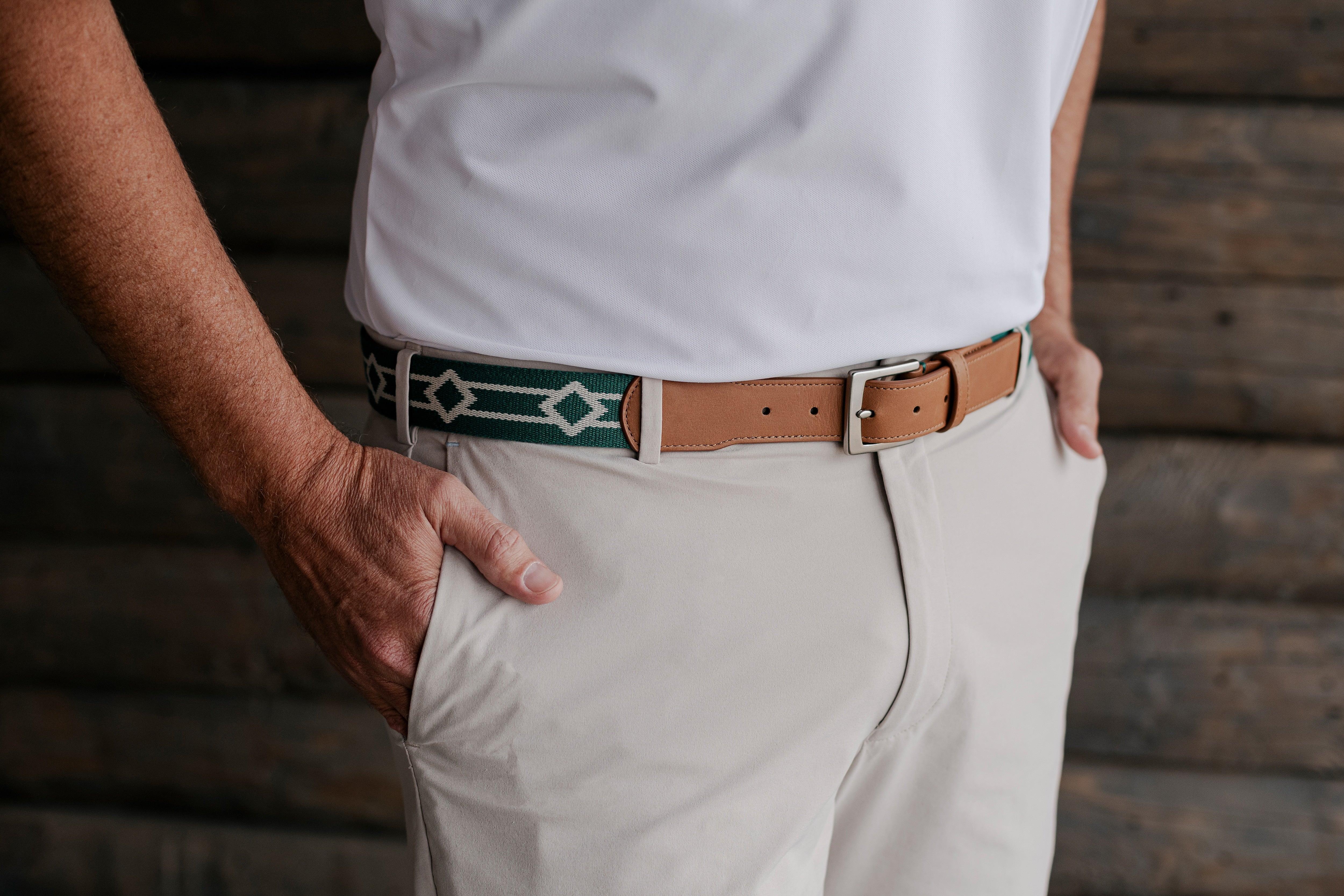 Montecito Woven Belt - Hunt Green