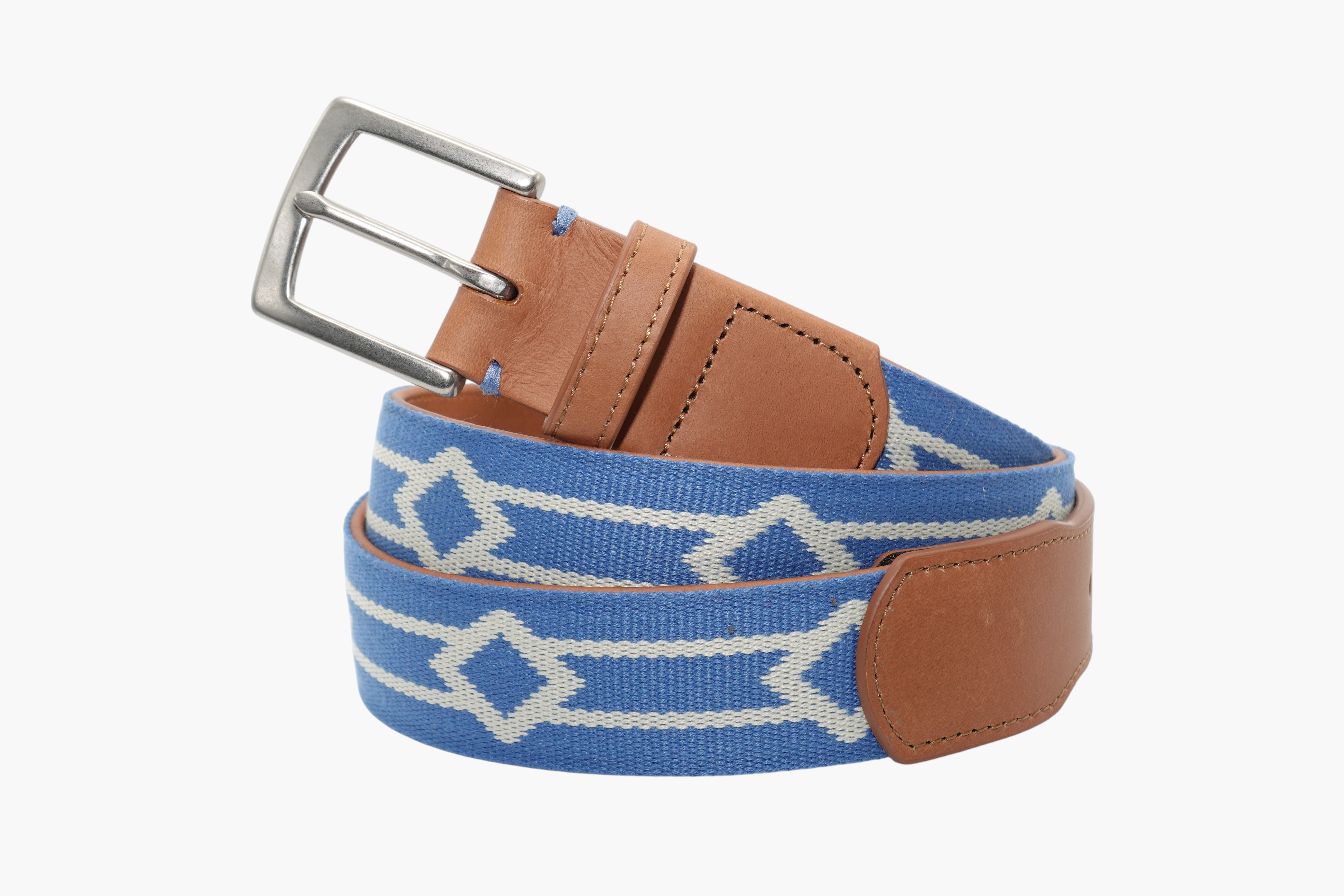 Montecito Woven Belt - Admiral Blue/Stone