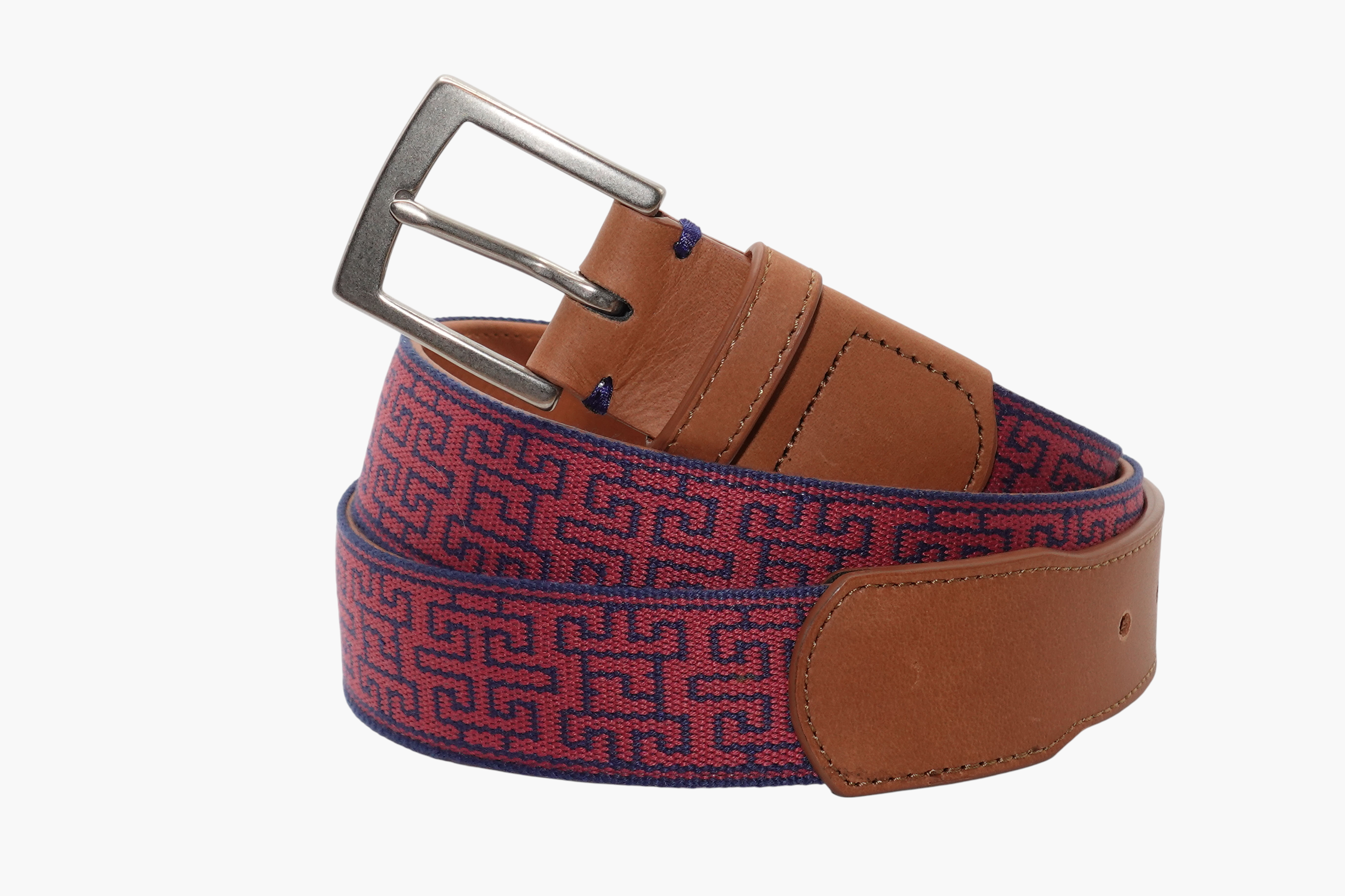 Telluride Woven Belt - Harbor Red/Navy
