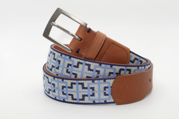 Hanalei Woven Belt - Stone/Navy/Arctic Blue