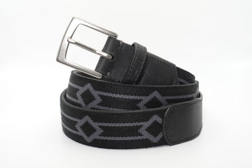 Montecito Woven Belt - Black/Charcoal