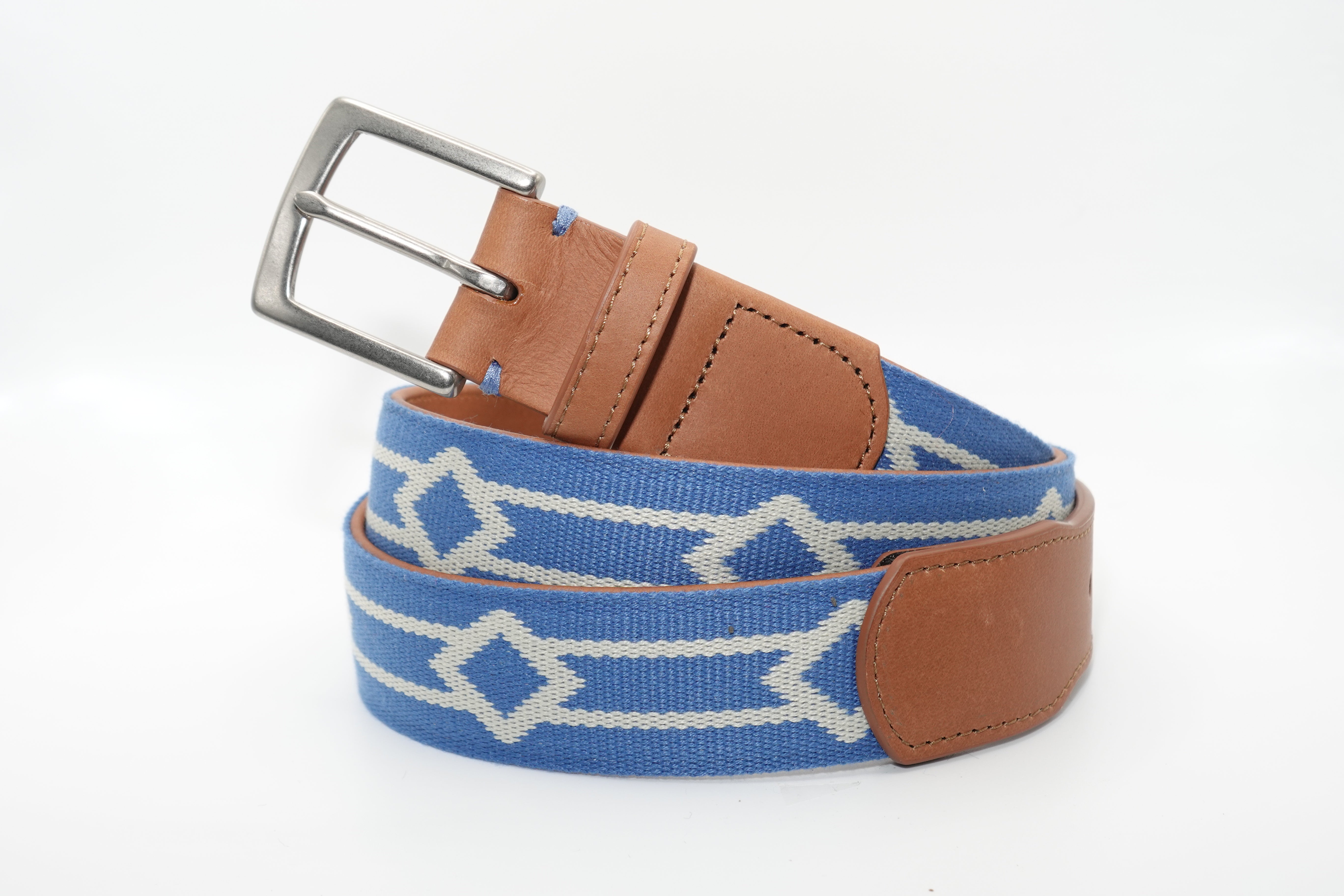 Montecito Woven Belt - Admiral Blue/Stone