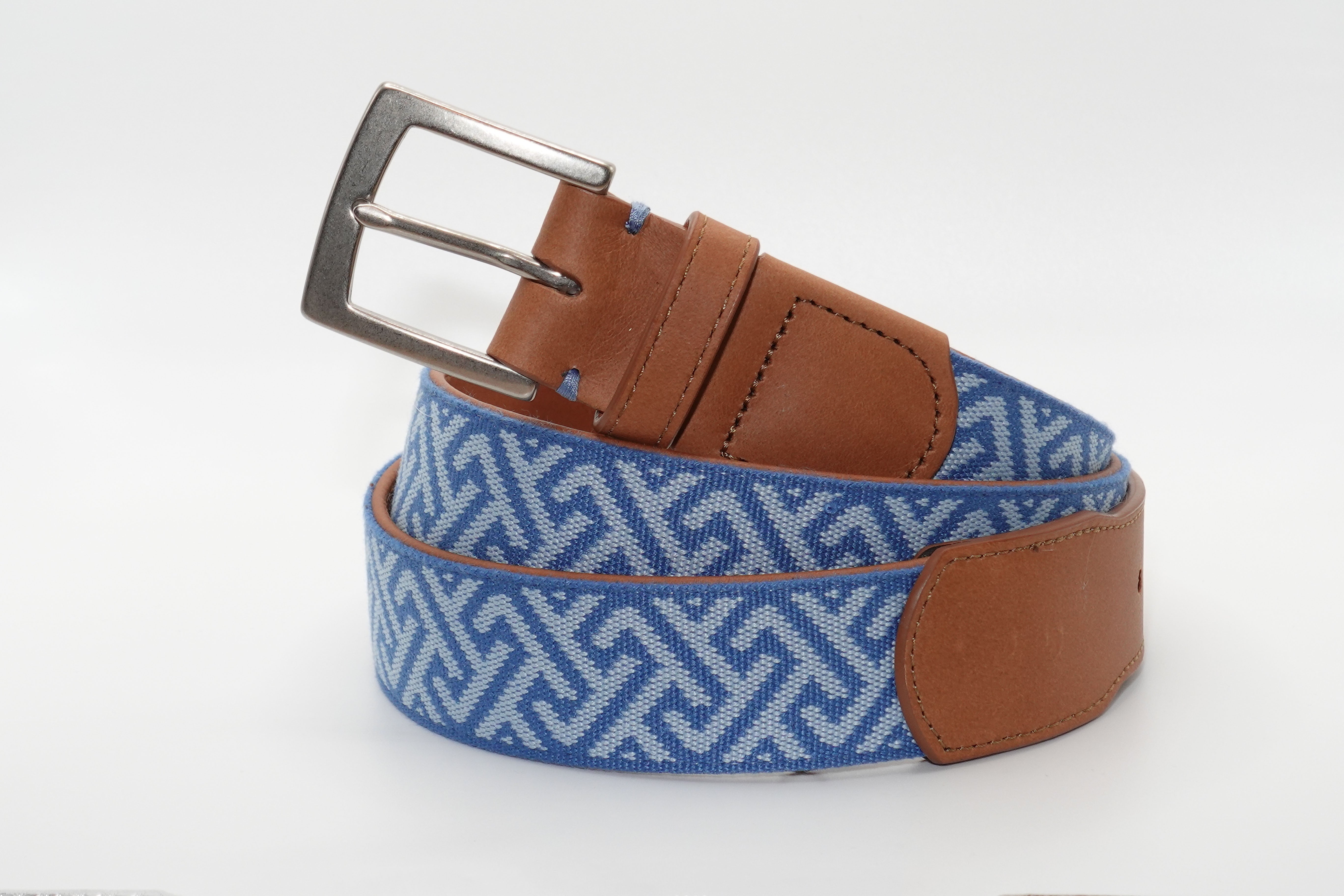Charleston Woven Belt - Sky Blue/Admiral Blue