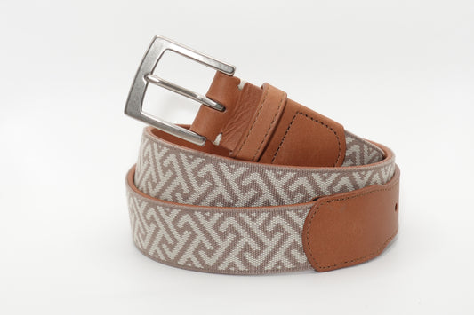 Charleston Woven Belt - Stone/British Khaki