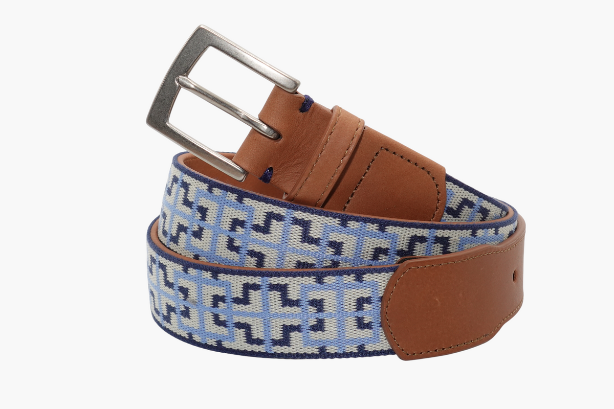 Hanalei Woven Belt - Stone/Navy/Arctic Blue display picture 3