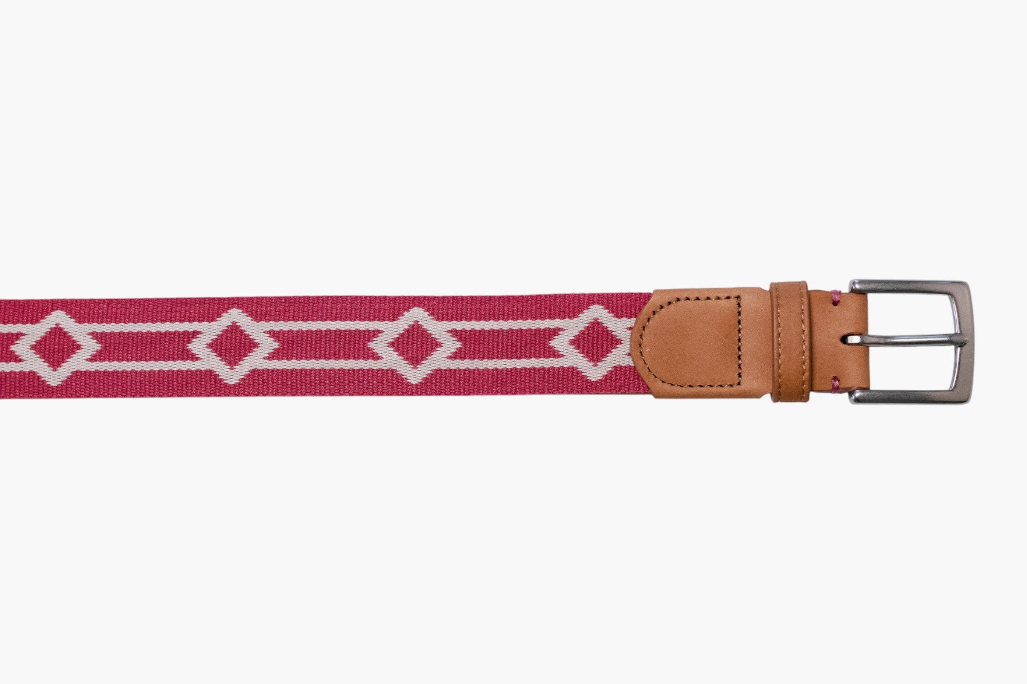Montecito Woven Belt - Harbor Red/Stone
