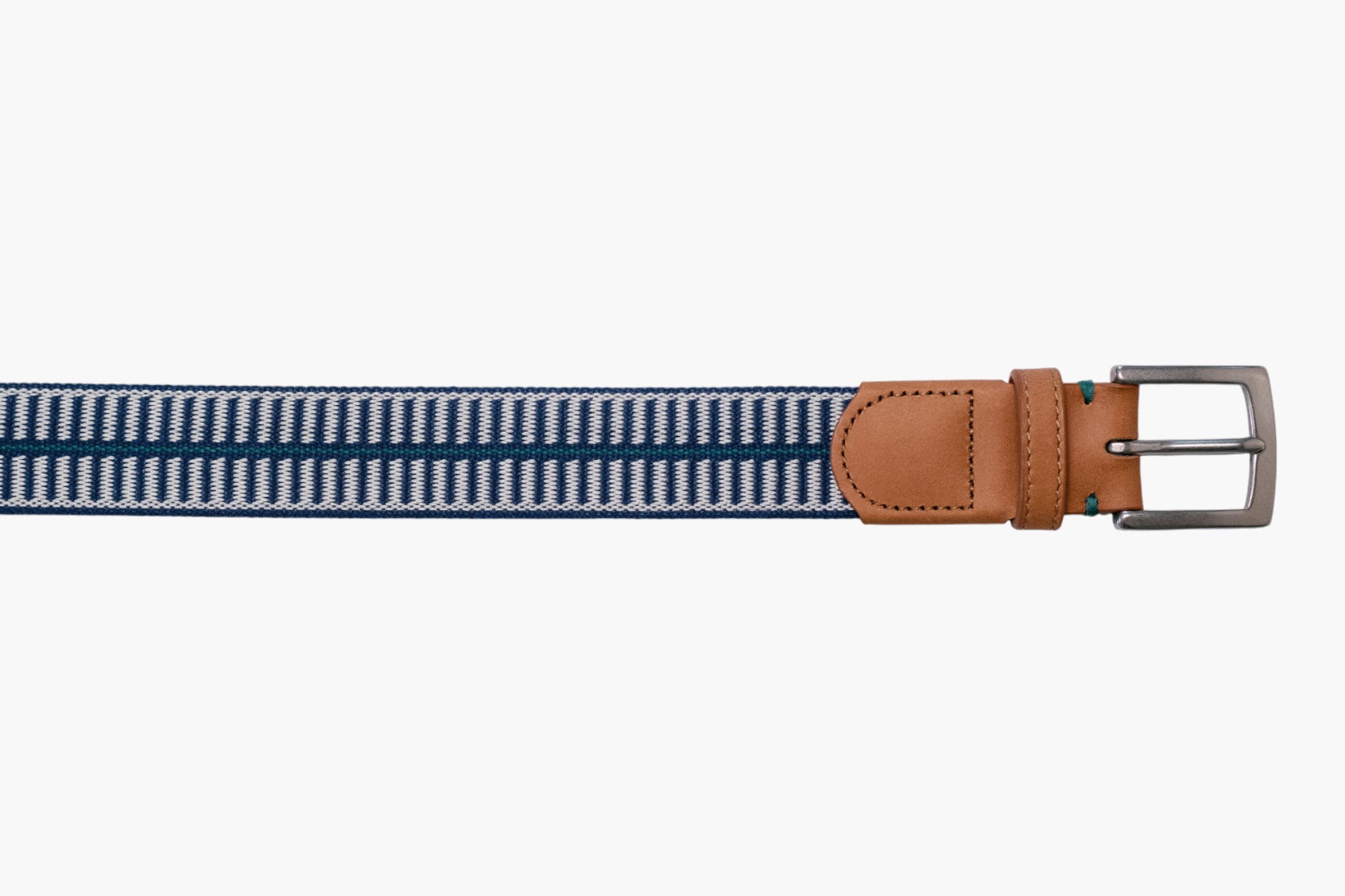 Newport Woven Belt - Stone/Navy/Hunt Green