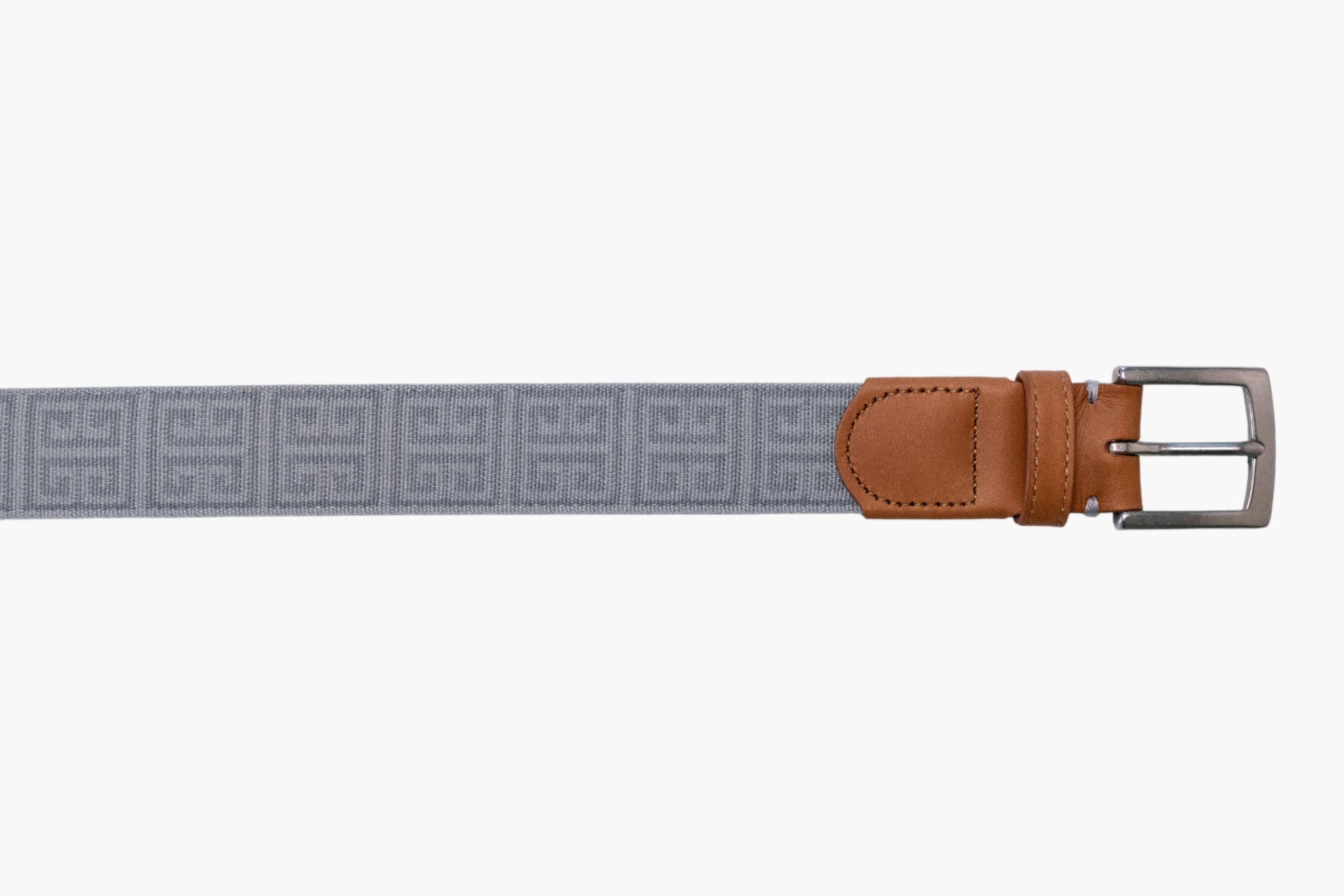 Palm Beach Woven Belt - Grey/Pewter