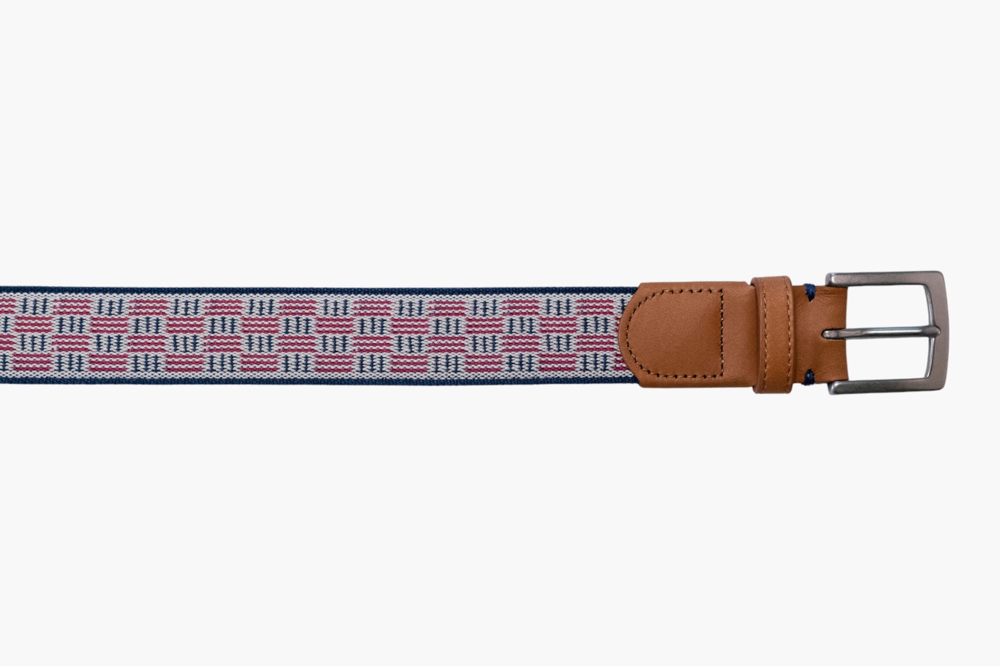 Jackson Hole Woven Belt - Stone/Harbor Red/Navy