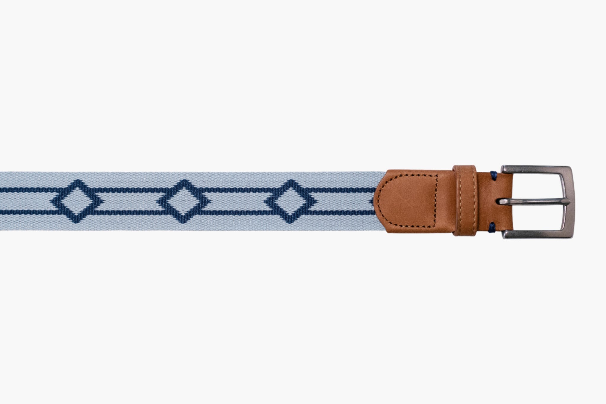 Montecito Woven Belt - Sky Blue/Navy