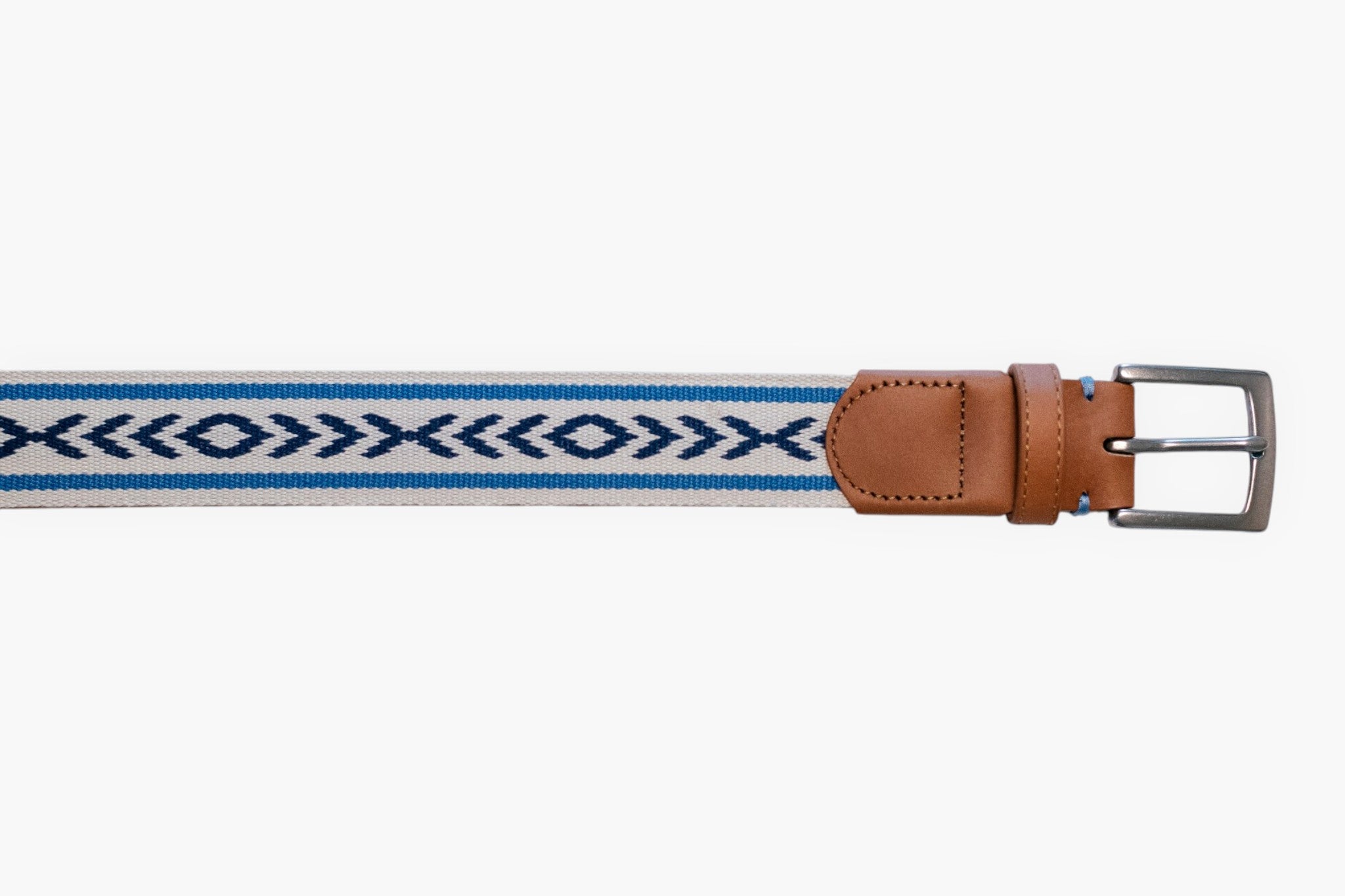 Watch Hill Woven Belt - Stone/Navy/Admiral Blue