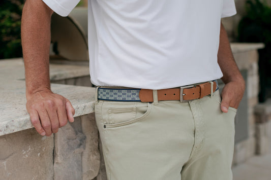 Jackson Hole Woven Belt - Stone/Hunt Green/Navy