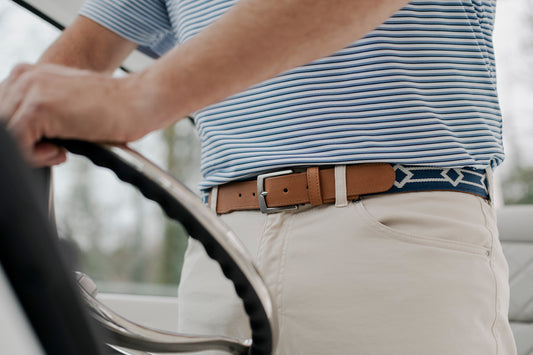 Montecito Woven Belt - Navy