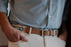 Montecito Woven Belt - Stone/Admiral Blue