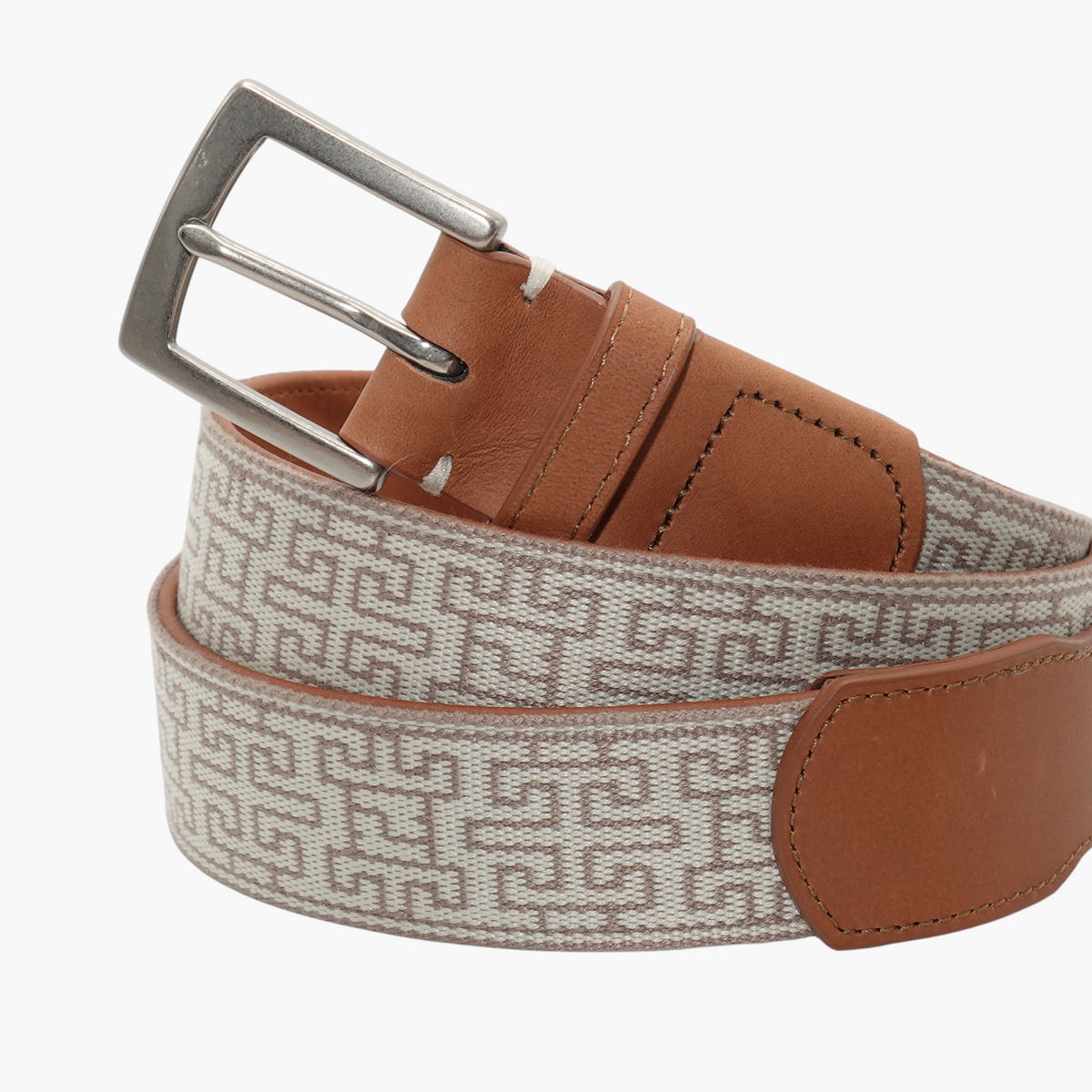Telluride Woven Belt - Stone/British Khaki