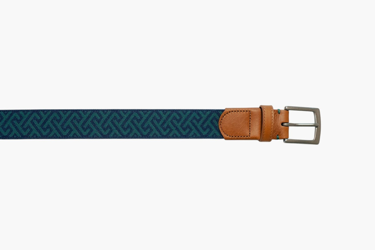 Charleston Woven Belt - Navy/Hunt Green